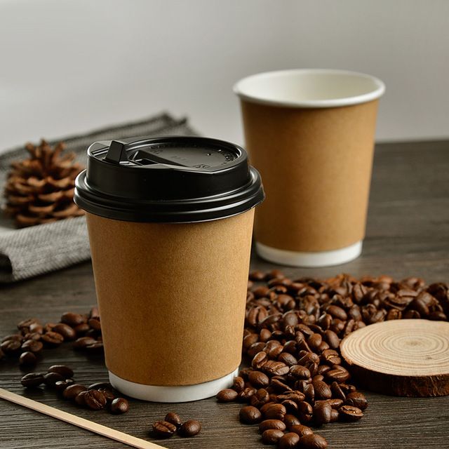 Помаранчеві паперові стаканчики для кави Індивідуальні паперові стаканчики |Туобо