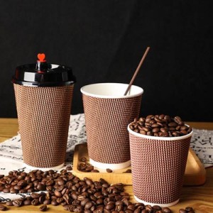 Кафяви хартиени чаши за кафе по поръчка