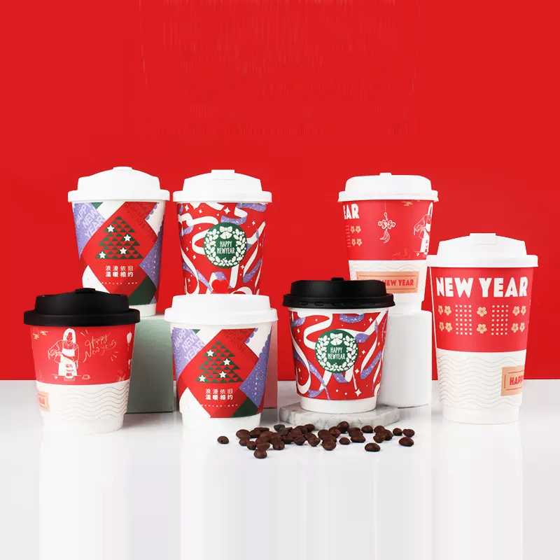 Božične papirnate skodelice za kavo