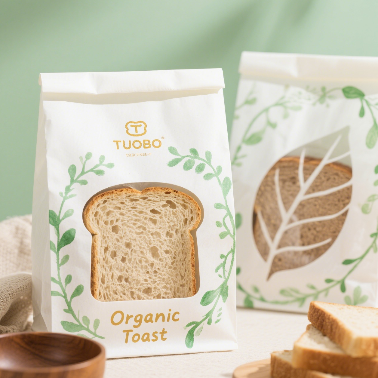 25 sacchetti per pane in carta kraft, colore marrone, per pane fatto in casa e imballaggio alimentare, con finestra trasparente, sacchetti per pane a lievitazione naturale con etichette adesive