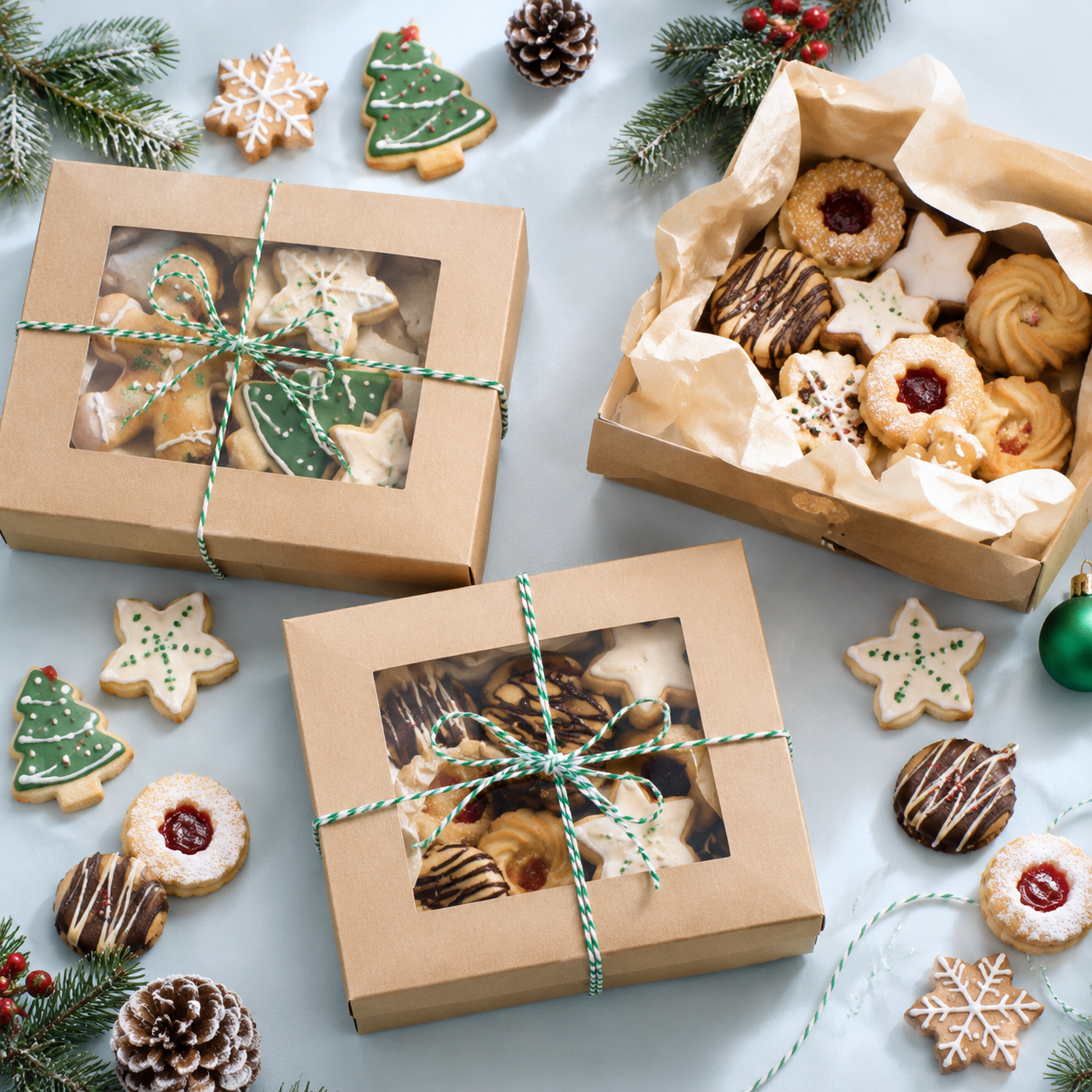 Christmas cookie packaging boxes