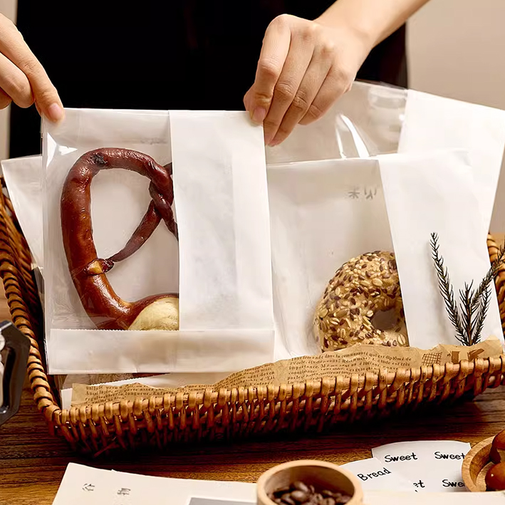 Mála Bagel Páipéir le Fuinneog