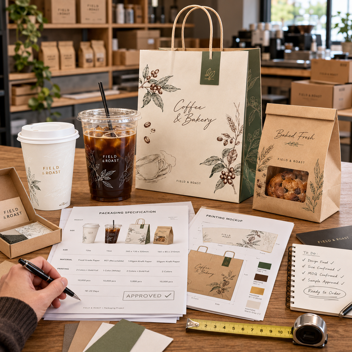 custom coffee shop packaging