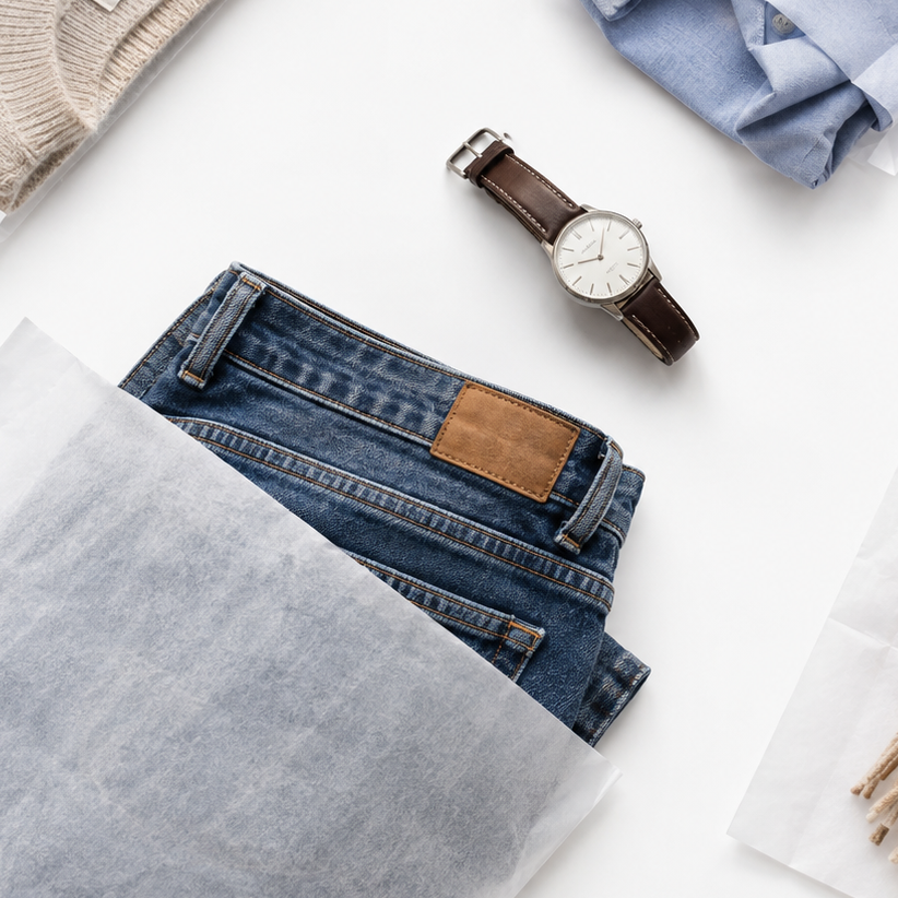 glassine clothing packaging