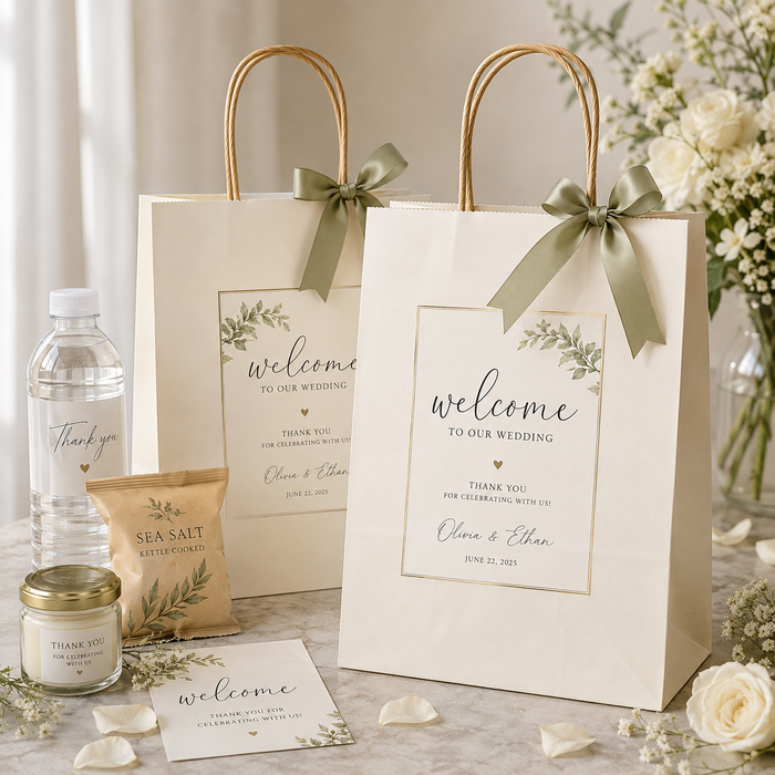 elegant wedding paper bags
