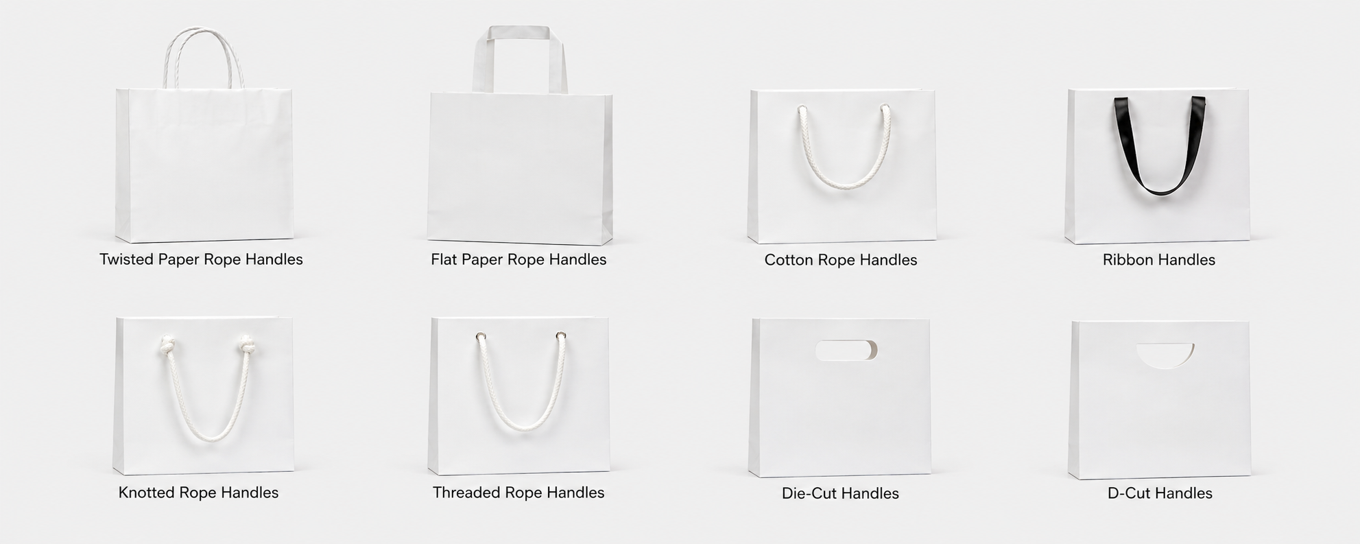 Plain Gift Bag Handle Types