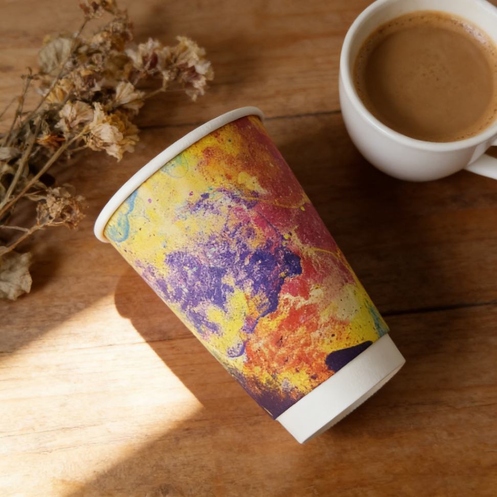 Artistic Oil Painting Paper Cup