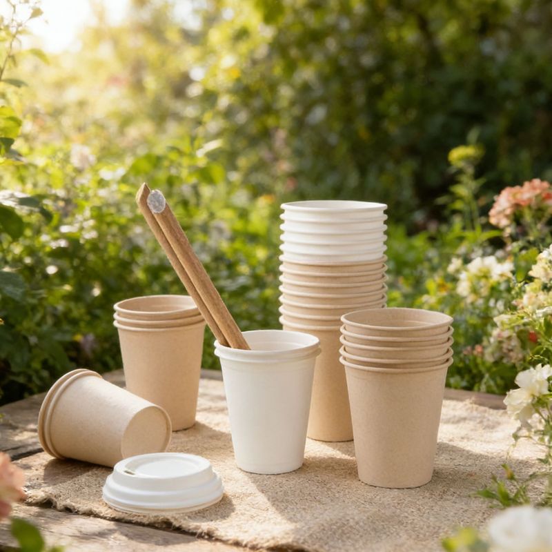 Biodegradable Sugarcane Paper Cups