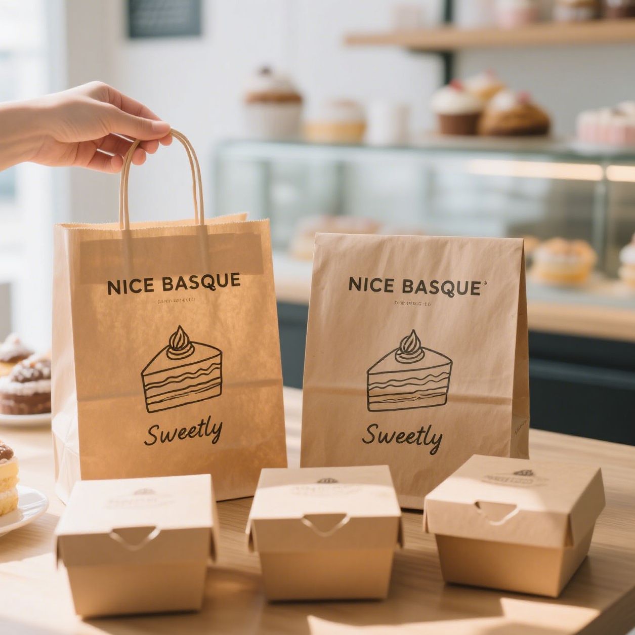 Custom Cake Boxes Eco-Friendly Grease-Proof Kraft Brown Paper Food-Grade Dessert Pastry Packaging Bulk Wholesale | Tuobo