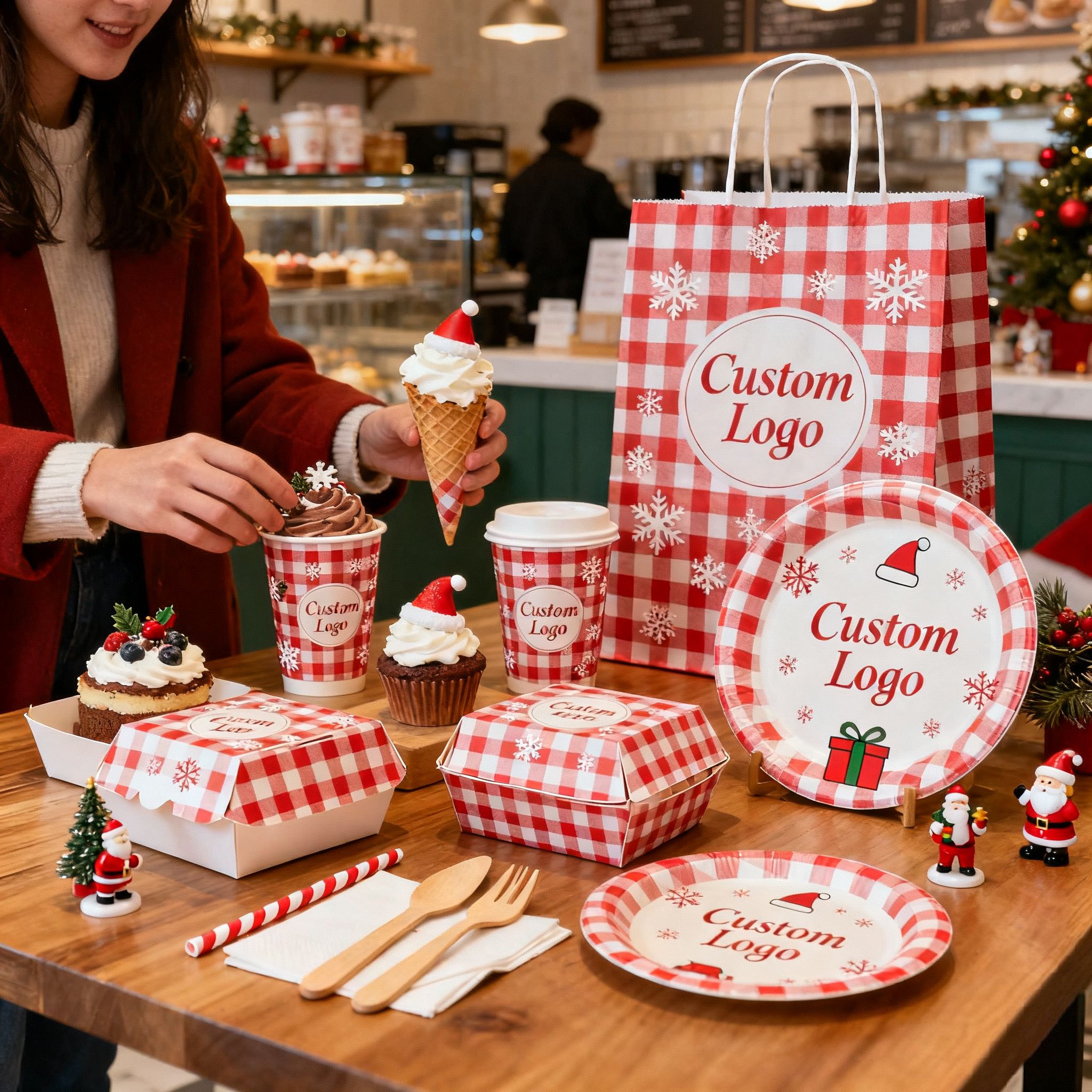 Комплети посуђа за празнике са прилагођеним логотипом