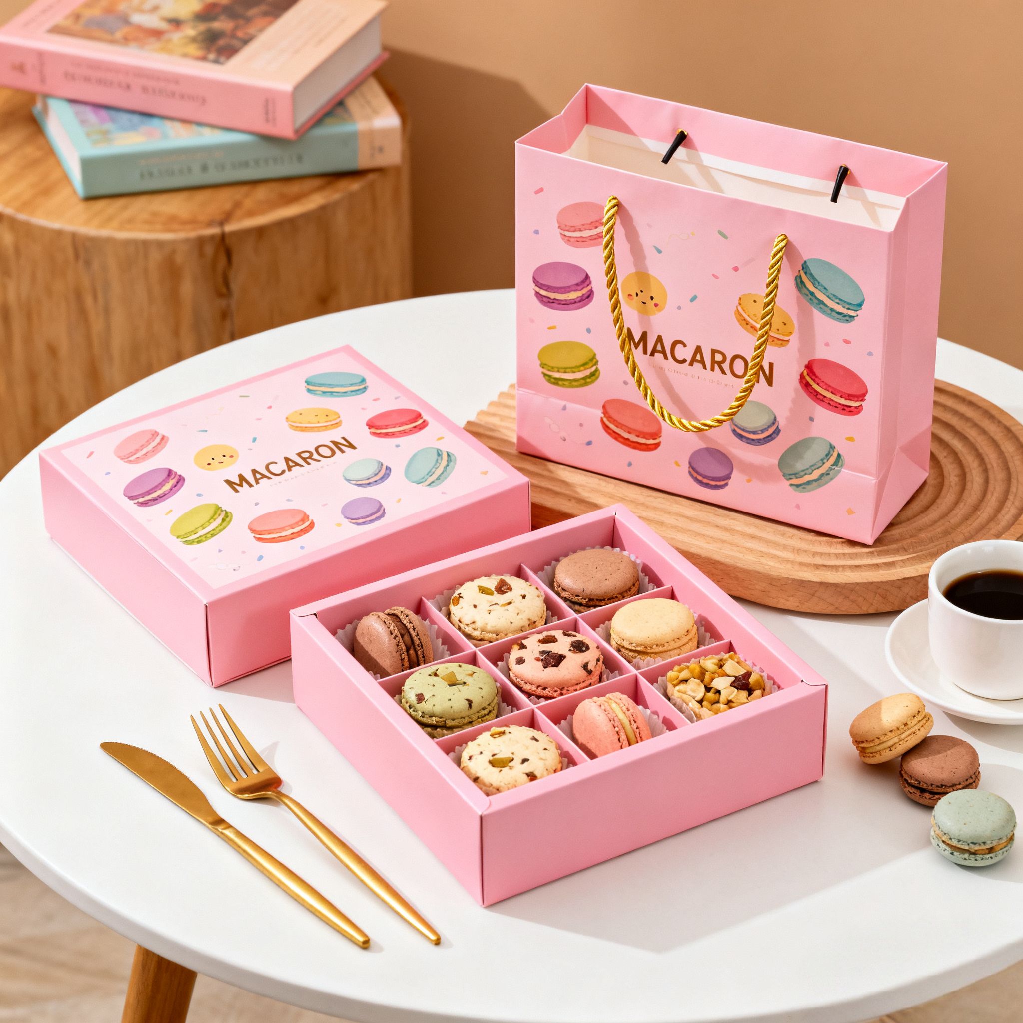 Maxsus hashamatli makaron qutilari