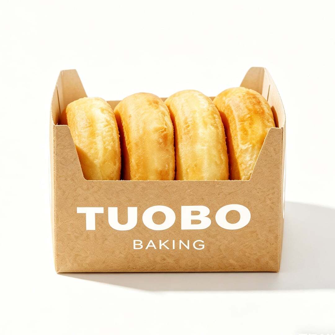 Clear window donut box front display