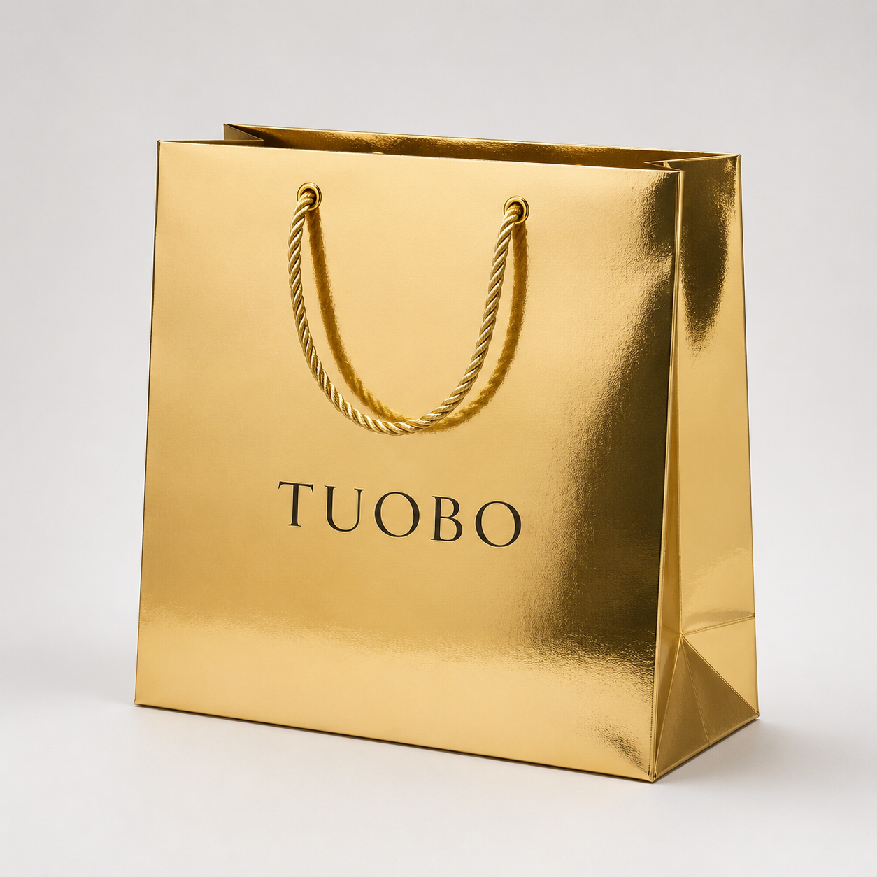 Metallic Rope Handle Euro Tote Bags