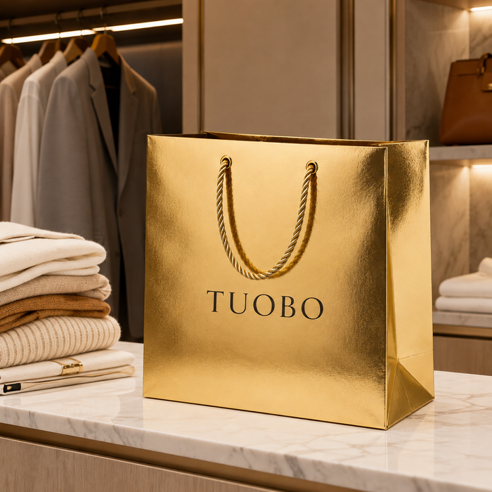 Metallic Rope Handle Euro Tote Bags