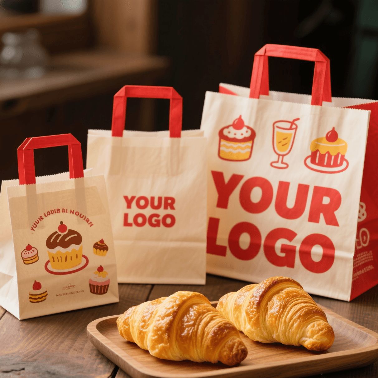 Bolsa de papel con asa