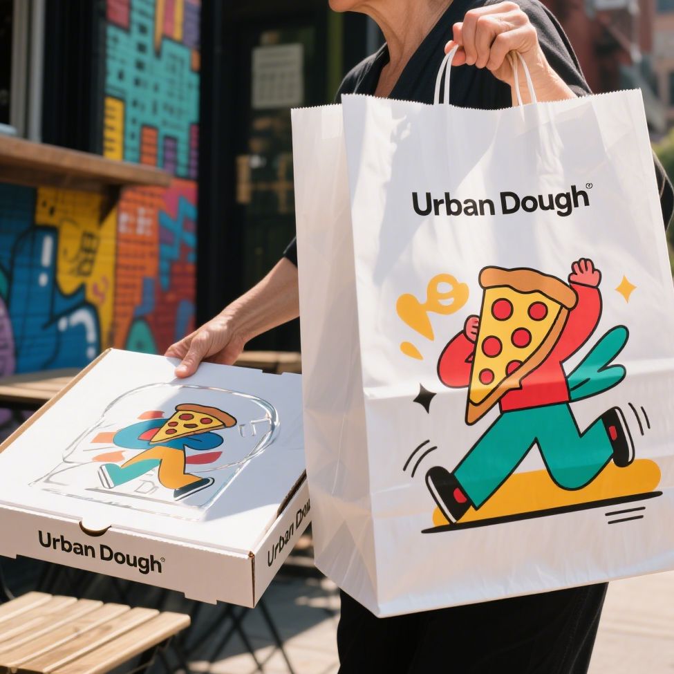 Bolsa de papel con asa