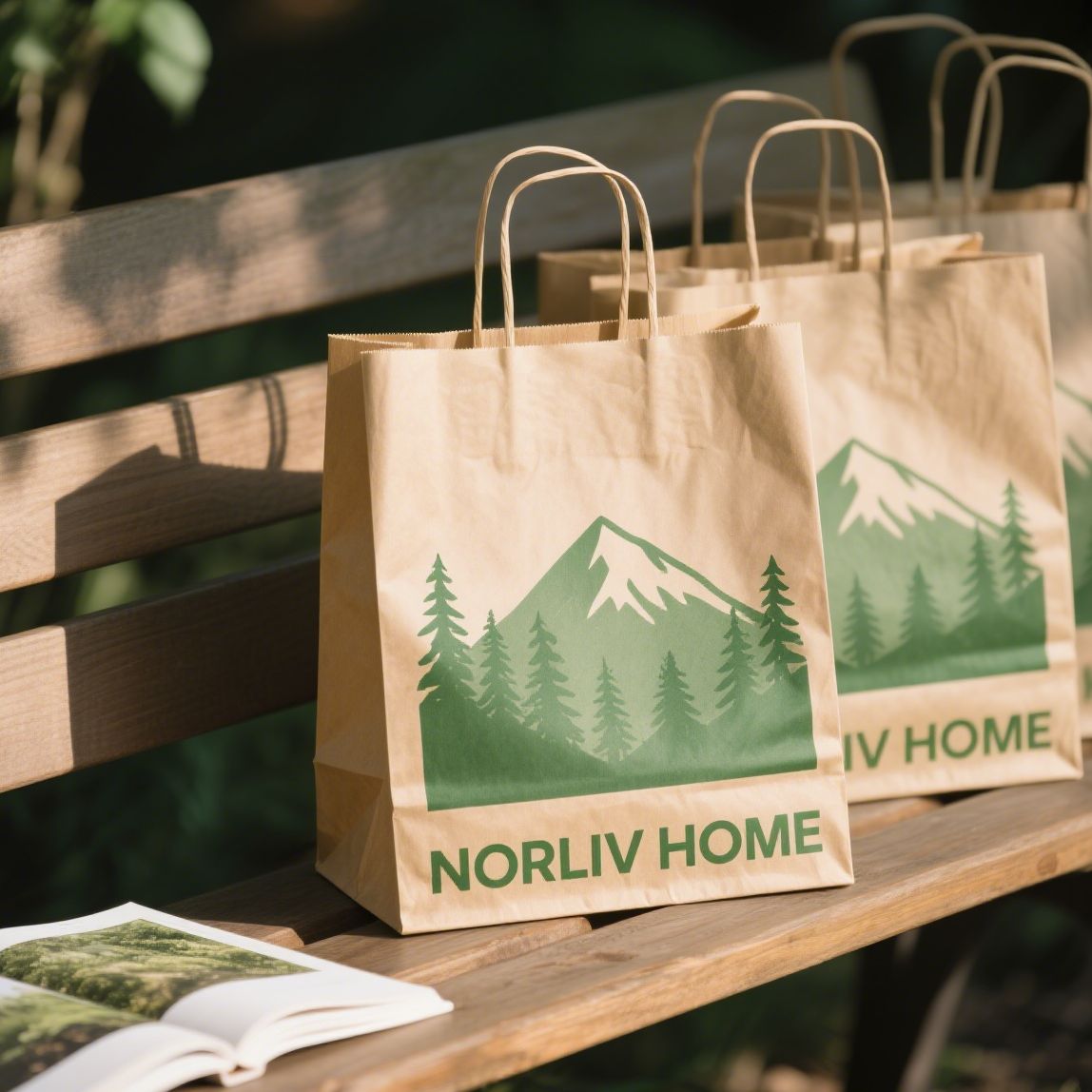 komposterbar papirpose med håndtag