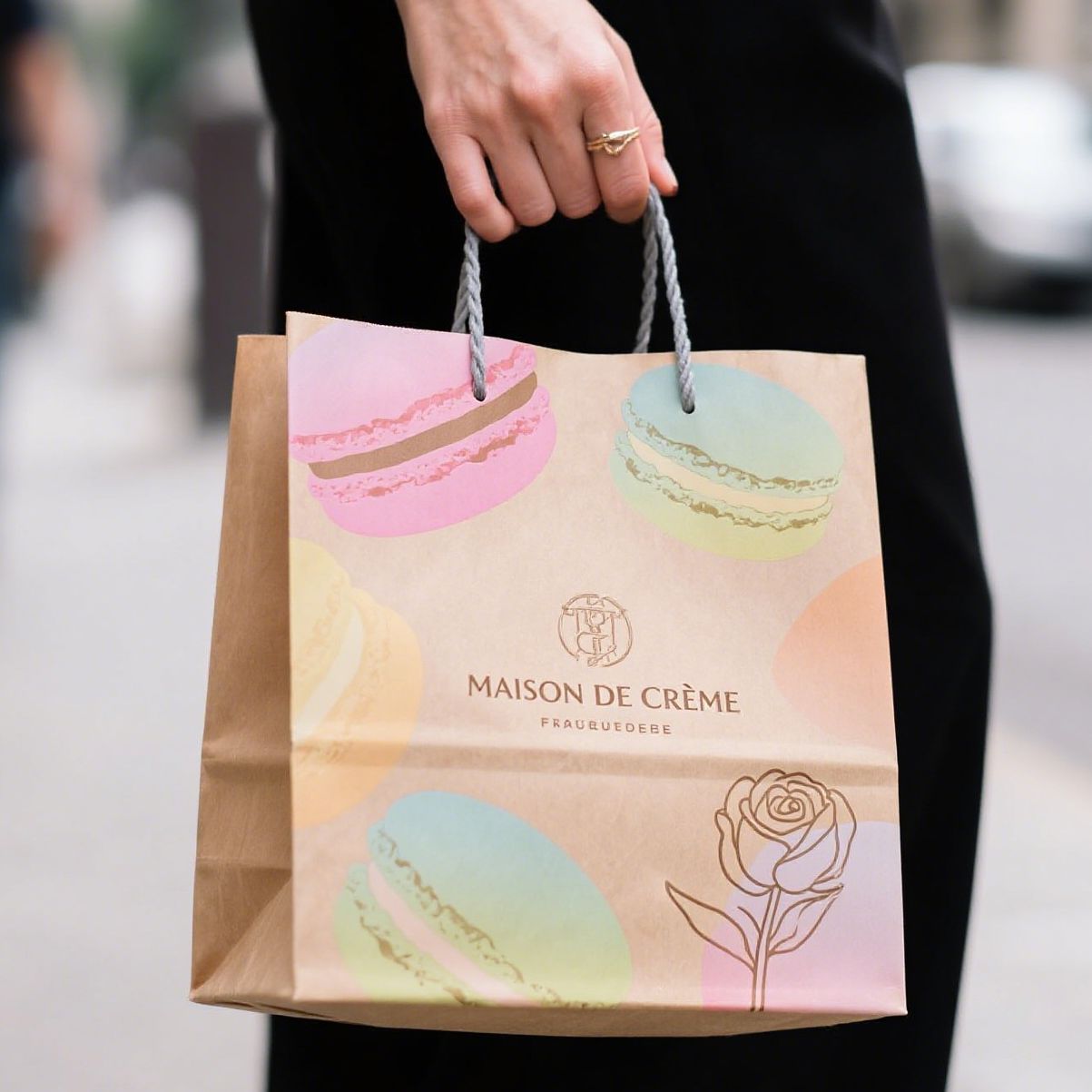 Bolsa de papel con asa