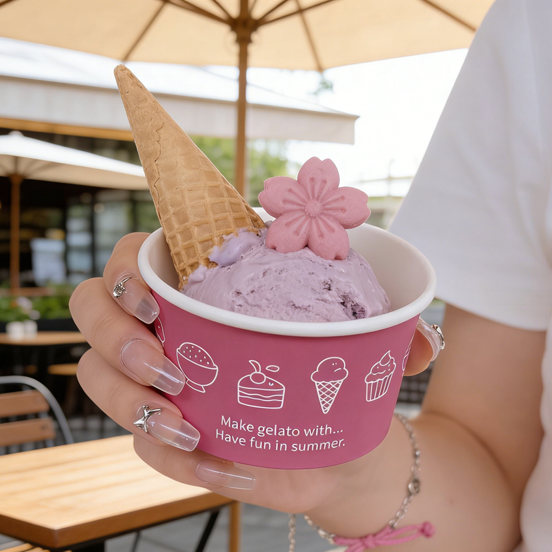 Pink Ice Cream Bowls