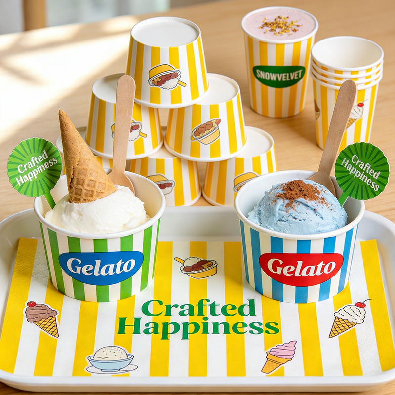 Striped Paper Cups 