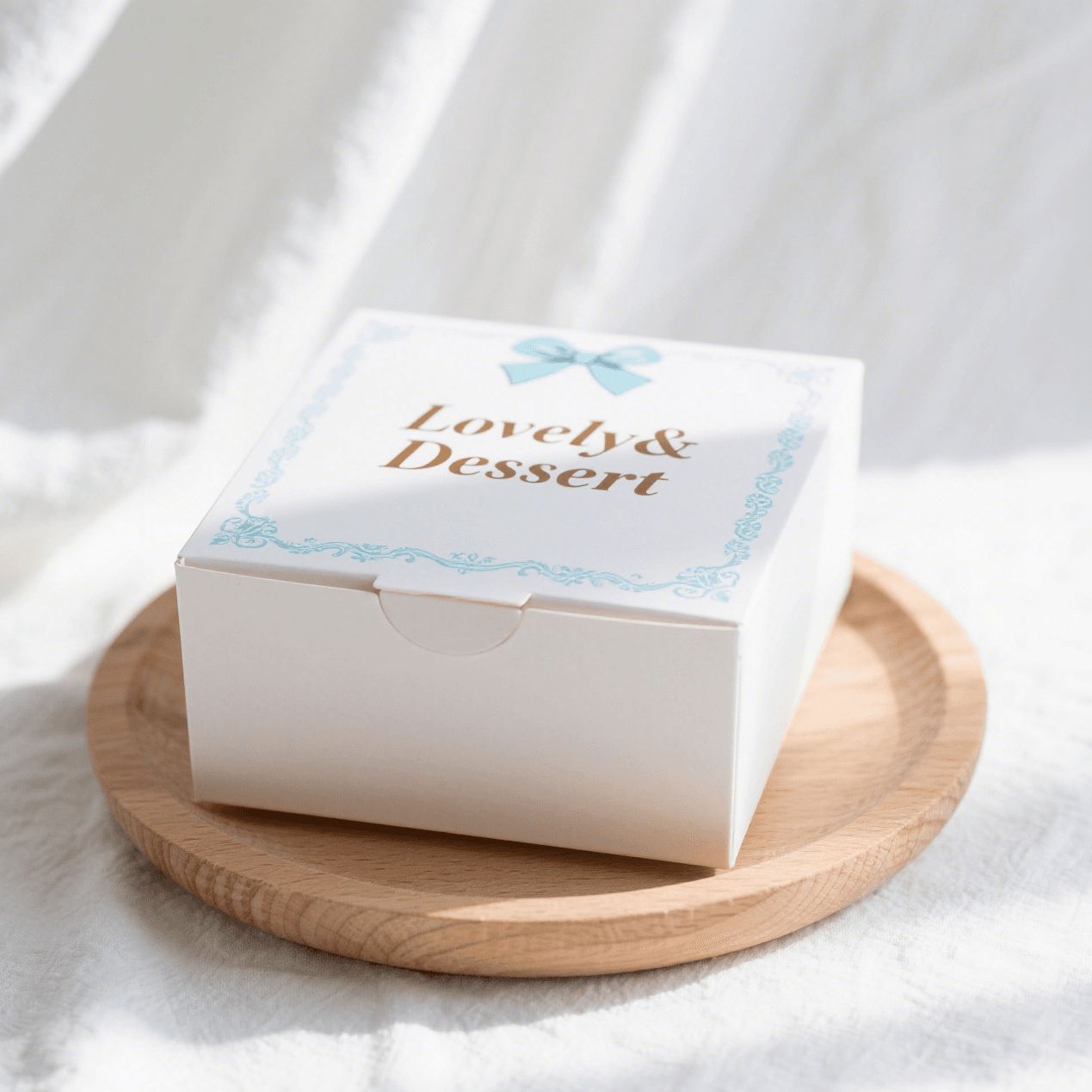 Hvide trykte brugerdefinerede kageæsker