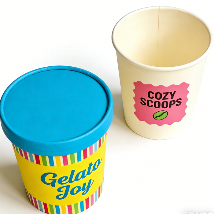 Ice Cream Cup Lid Custom Fit Design