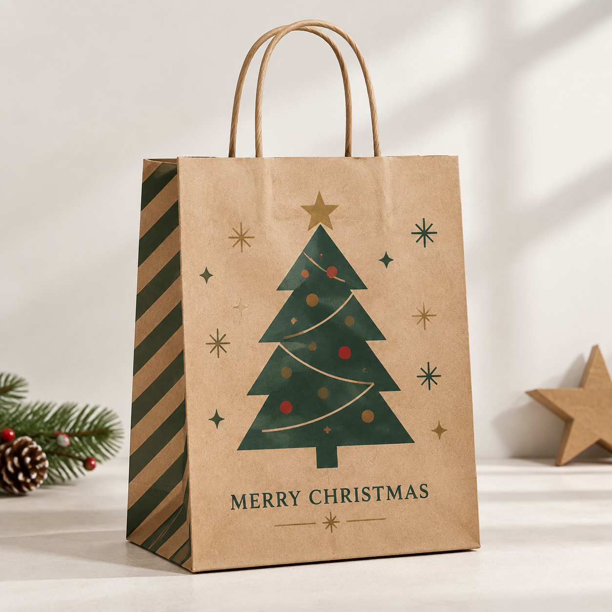 custom printed Christmas gift bags