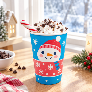 Christmas snowman coffee cup