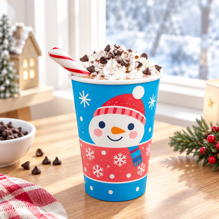 Christmas snowman coffee cup