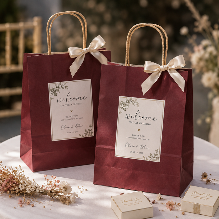 personalized wedding paper bags