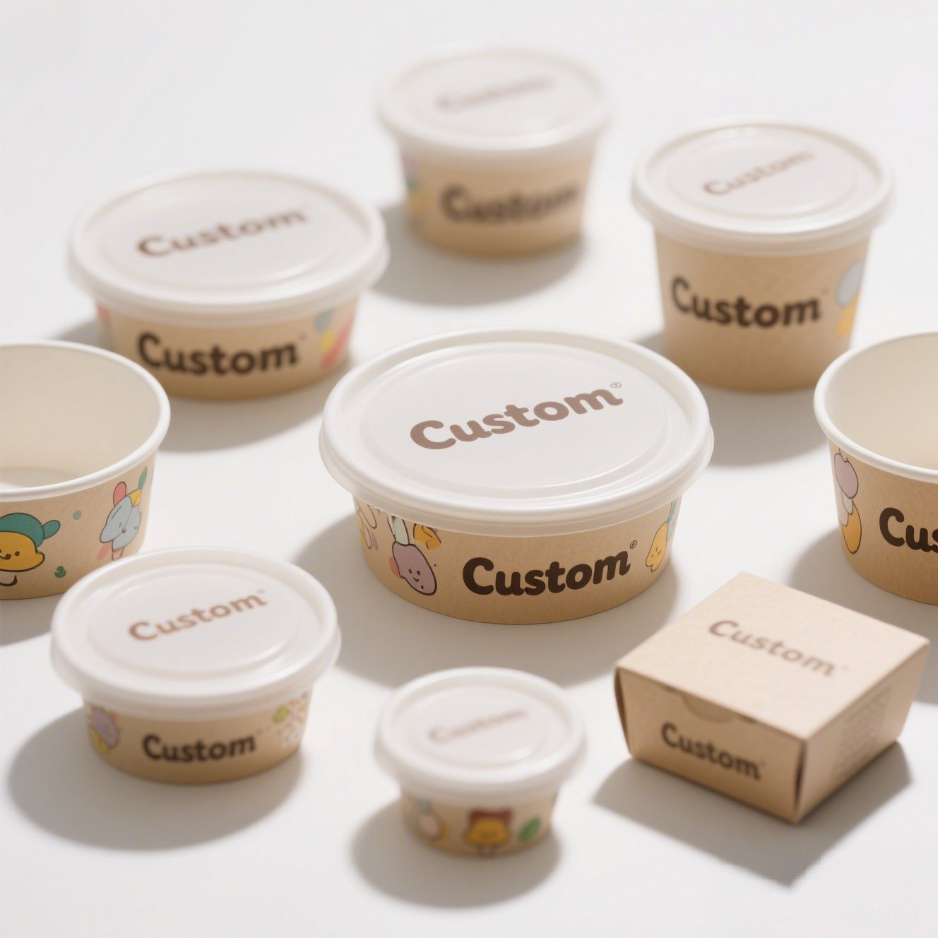 tasên kaxezî yên girseyî ji bo xizmeta xwarinê,