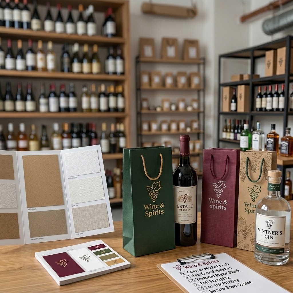 custom paper wine bags