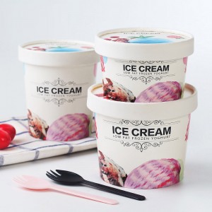paper ice cream cups with lids custom