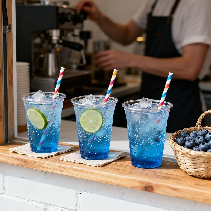 Beverage Packaging in USA Coffee Shop Counter Display