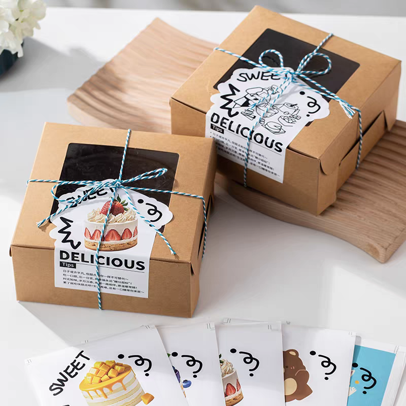 крафт квадратни кутии за торта