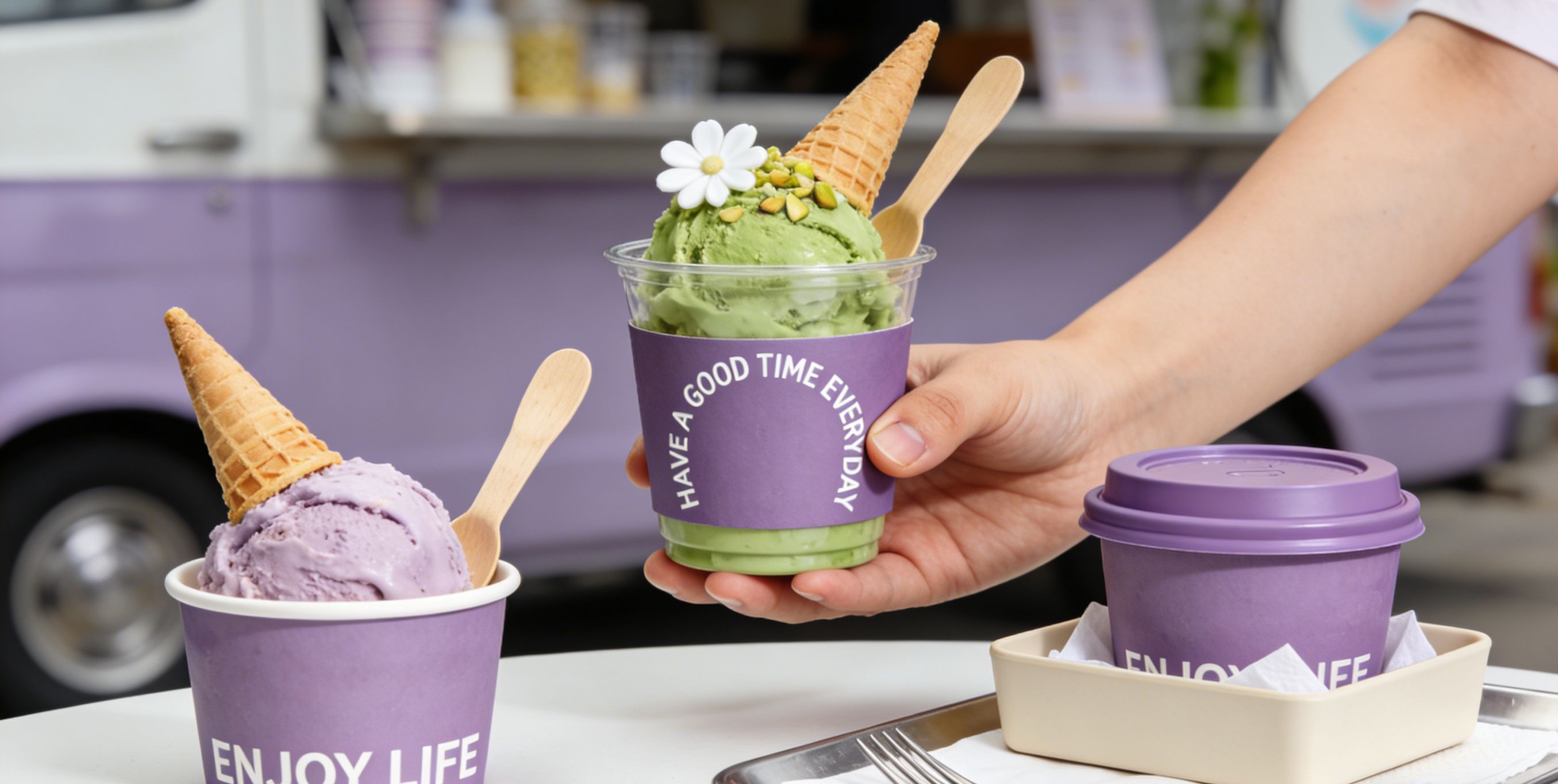 ice cream paper cups