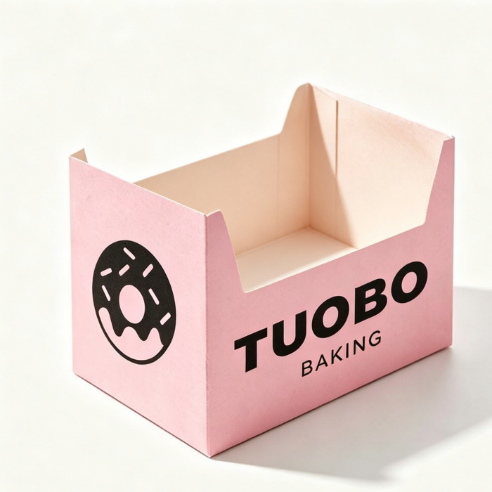 Bakery box window design for product visibility display