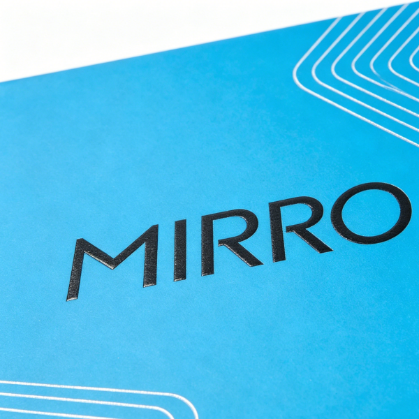 custom cosmetic box logo printing detail