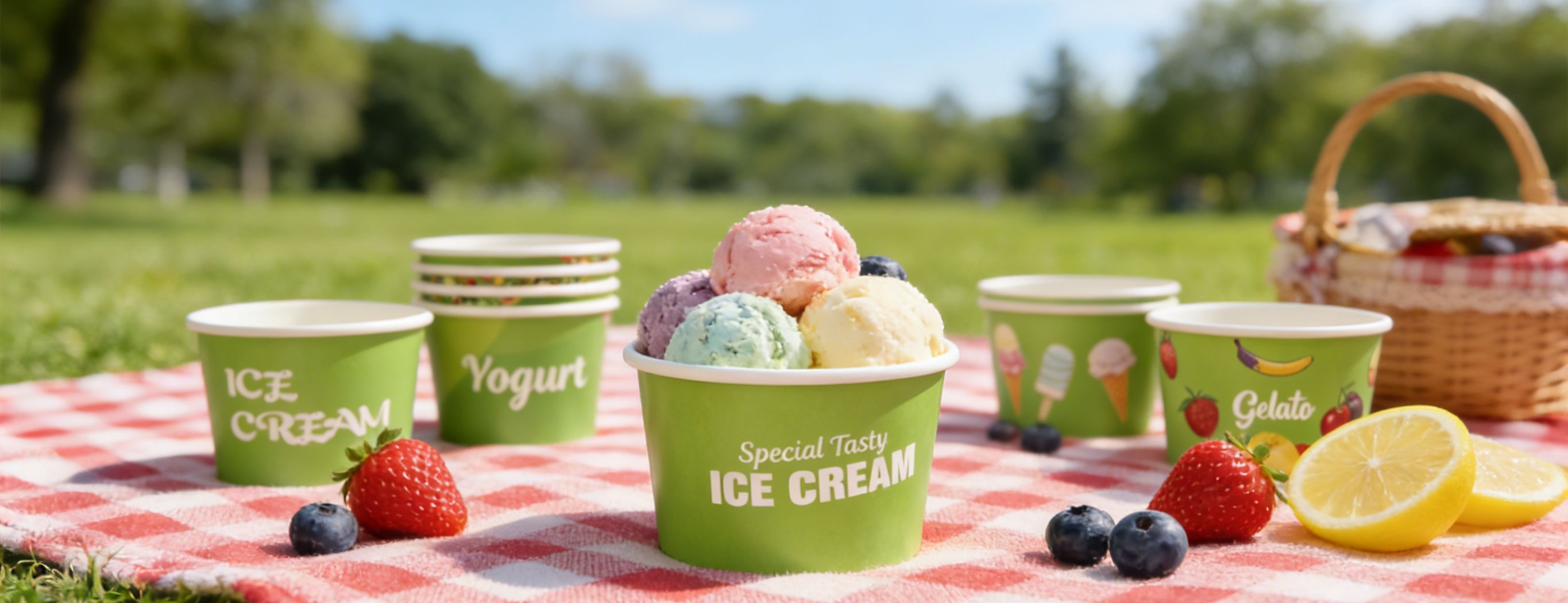 custom logo ice cream cup